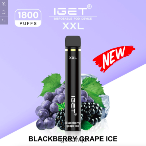 Iget Vape Flavours | iget xxl - 1800 piepūles N4HNB597 kazeņu vīnogu ledus
