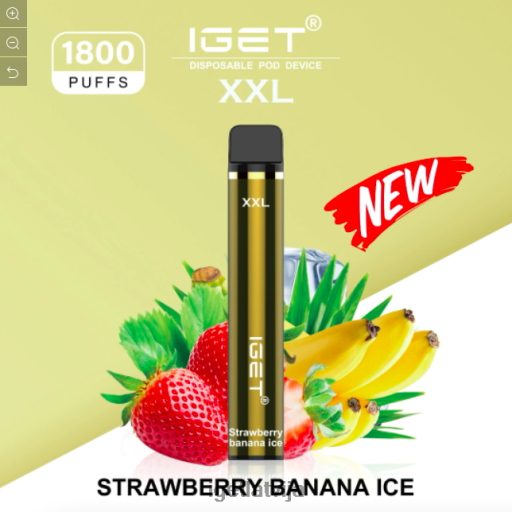 Iget Vape Price | iget xxl - 1800 piepūles N4HNB603 zemeņu banānu ledus