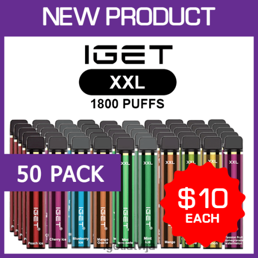 Iget Vape Flavours | iget xxl - 1800 puffs - 50 iepakojums N4HNB477
