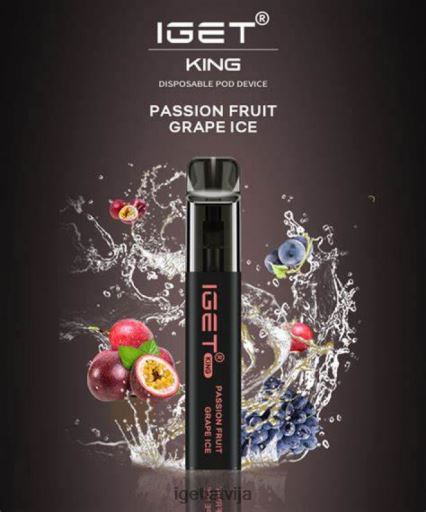 Iget Bar Online | iget king - 2600 uzpūtienu N4HNB631 pasifloras augļu vīnogu ledus