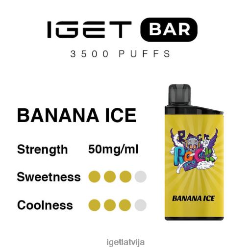 Iget Vape Price | iget bārs 3500 uzpūtienus N4HNB282 banānu ledus
