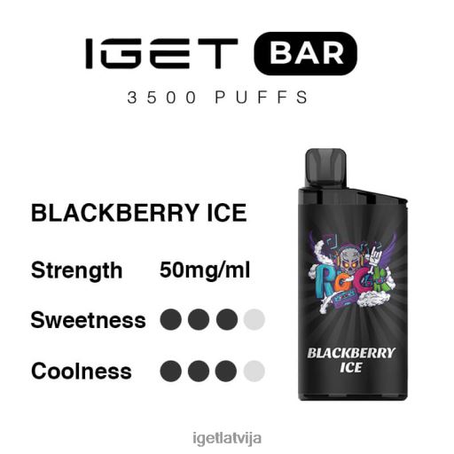 Iget Vape Flavours | iget bārs 3500 uzpūtienus N4HNB301 kazenes ledus