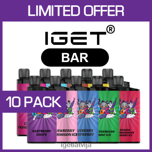 Iget Vape Flavours | iget batoniņš - 3500 uzpūtienus - 10 iepakojumi N4HNB484
