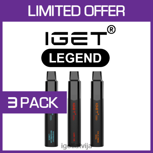 Iget Vape | iget legend - 4000 uzpūtienu - 3 iepakojumi N4HNB516