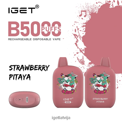 Iget Vape | saņem b5000 N4HNB313 zemeņu pitaja