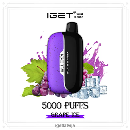 Iget Online | iget moon 5000 puffs N4HNB214 vīnogu ledus