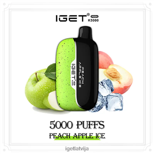 Iget Discount | iget moon 5000 puffs N4HNB217 persiku ābolu ledus
