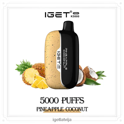 Iget Store | iget moon 5000 puffs N4HNB226 ananāsu kokosrieksts
