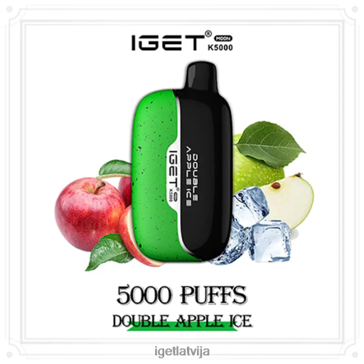 Iget Vape | iget moon 5000 puffs N4HNB229 dubultā ābolu ledus