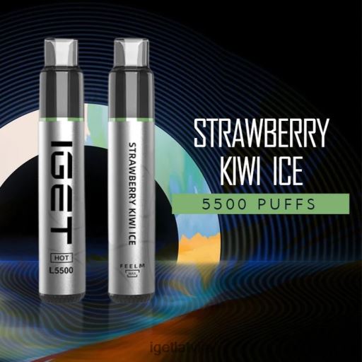 Iget Vape | uzkarst - 5500 uzpūtienu N4HNB583 zemeņu kivi ledus