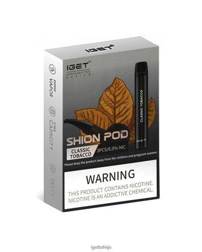 Iget Discount | 3 x iget shion N4HNB9 klasiskā tabaka