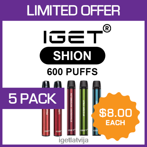 Iget Online | iget shion - 600 pūtītes - 5 iepakojumi N4HNB480