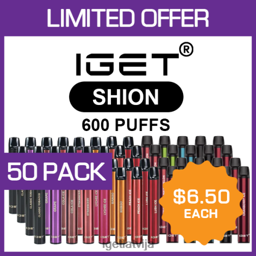Iget Discount | iget shion - 600 uzpūtījumi - 50 iepakojumi N4HNB505