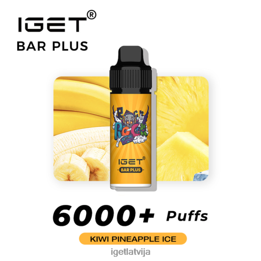 Iget Online | iget bārs plus 6000 uzpūtienu N4HNB234 kivi ananāsu ledus