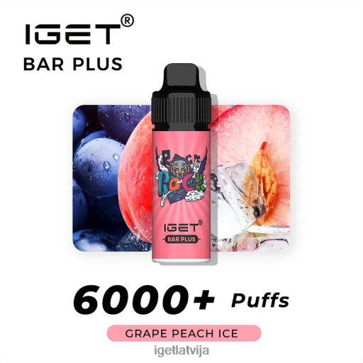 Iget Store | iget bārs plus 6000 uzpūtienu N4HNB236 vnogu persiku lce