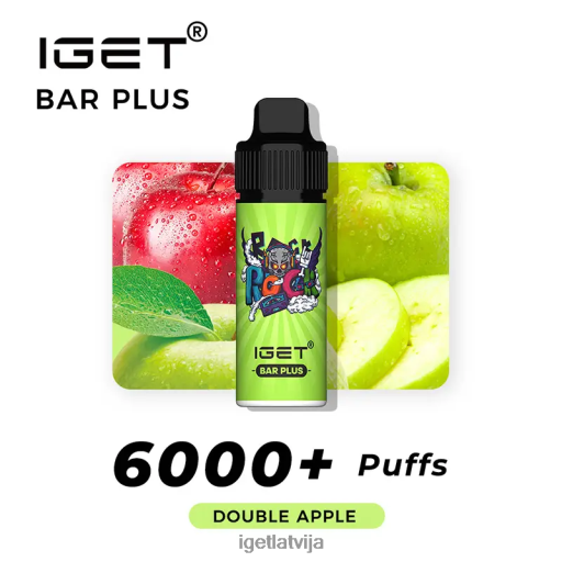 Iget Buy Online | iget bārs plus 6000 uzpūtienu N4HNB245 dubultais ābols