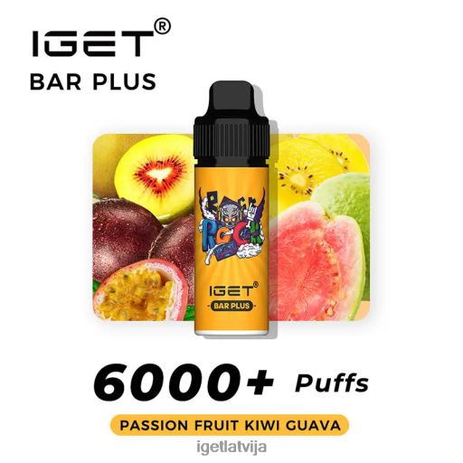 Iget Vape Flavours | iget bārs plus 6000 uzpūtienu N4HNB251 pasifloras auglis kivi gvajava