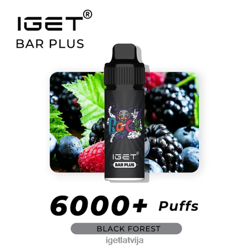 Iget Vape | iget bar plus - 6000 uzpūtienu N4HNB563 melns mežs