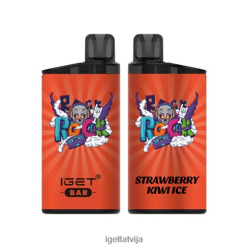 Iget Vape Flavours | bez nikotīna iget bārs 3500 uzpūtienus N4HNB395 zemeņu kivi ledus