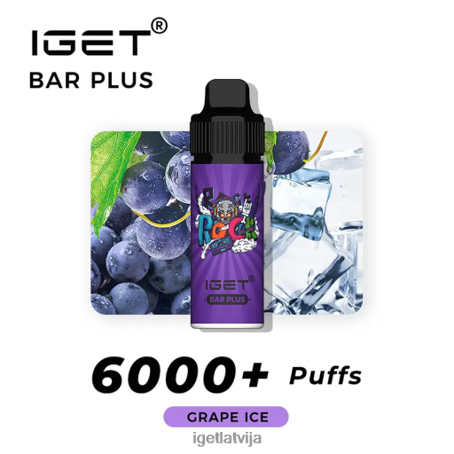 Iget Online | iget bārs bez nikotīna un vape komplekts N4HNB374 vīnogu ledus